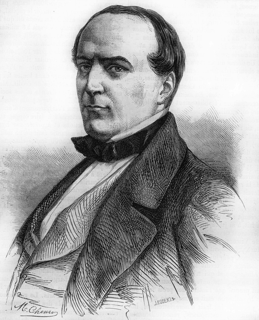 Hippolyte Fortoul (1811-1856)の肖像。海軍大臣兼公共教育大臣。1866年のエングレーヴィング。 作： 無名の画家