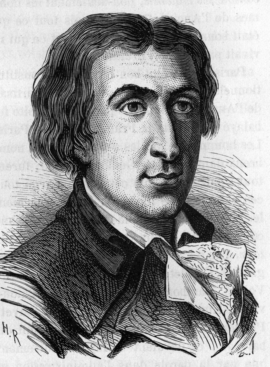 フランスのジャーナリスト・政治家であるジャック・ピエール・ブリソ・ド・ウォーヴィル（1754～1793）の肖像。奴隷制度の廃止を支持する「黒人協会」を設立した。 19世紀の版画。 作： 無名の画家
