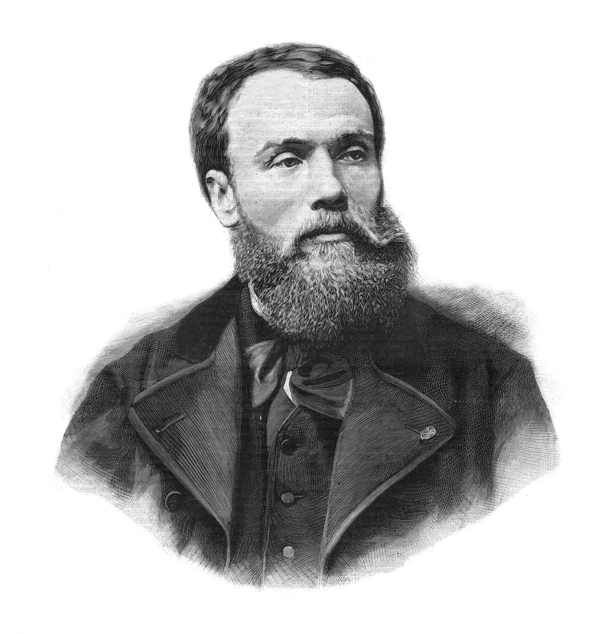 Jean-Paul (Jean Paul) Laurens (1838-1921) フランスの画家・彫刻家の肖像 - 1891年のエングレーヴィング 作： 無名の画家