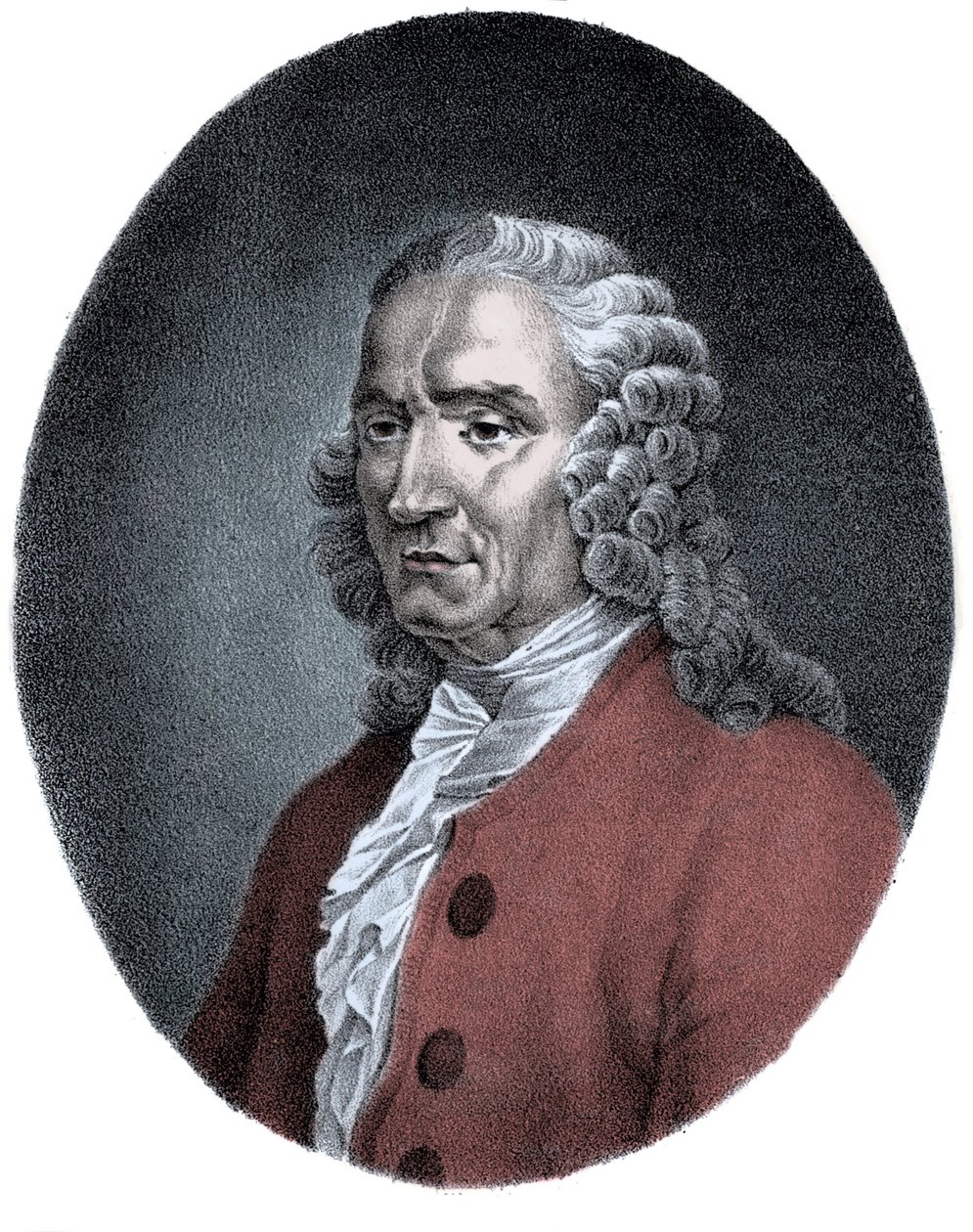 フランスの作曲家、Jean-Philippe (Jean Philippe) Rameau (1683-1764)の肖像。 作： 無名の画家