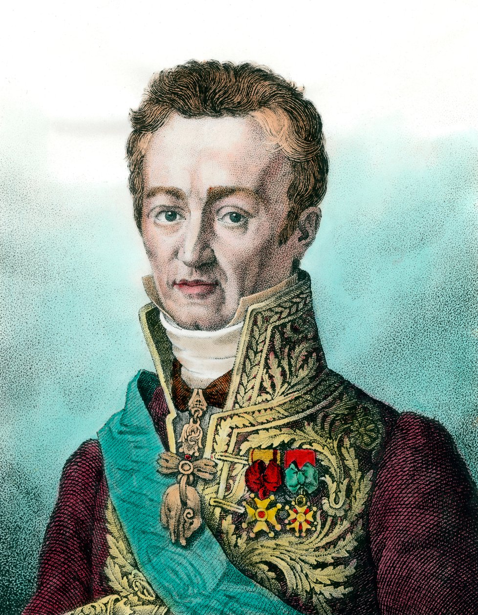 Jean Baptiste (Jean-Baptiste), Comte de Villele (1773-1854) フランスの政治家の肖像 19世紀のエングレーヴィング 個人蔵 作： 無名の画家