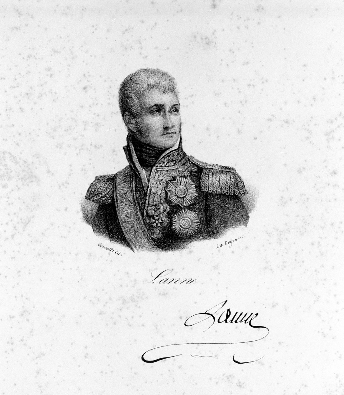 フランスの元帥、モンテベロ公爵ジャン・ランヌ（1769～1809）の肖像 作： 無名の画家
