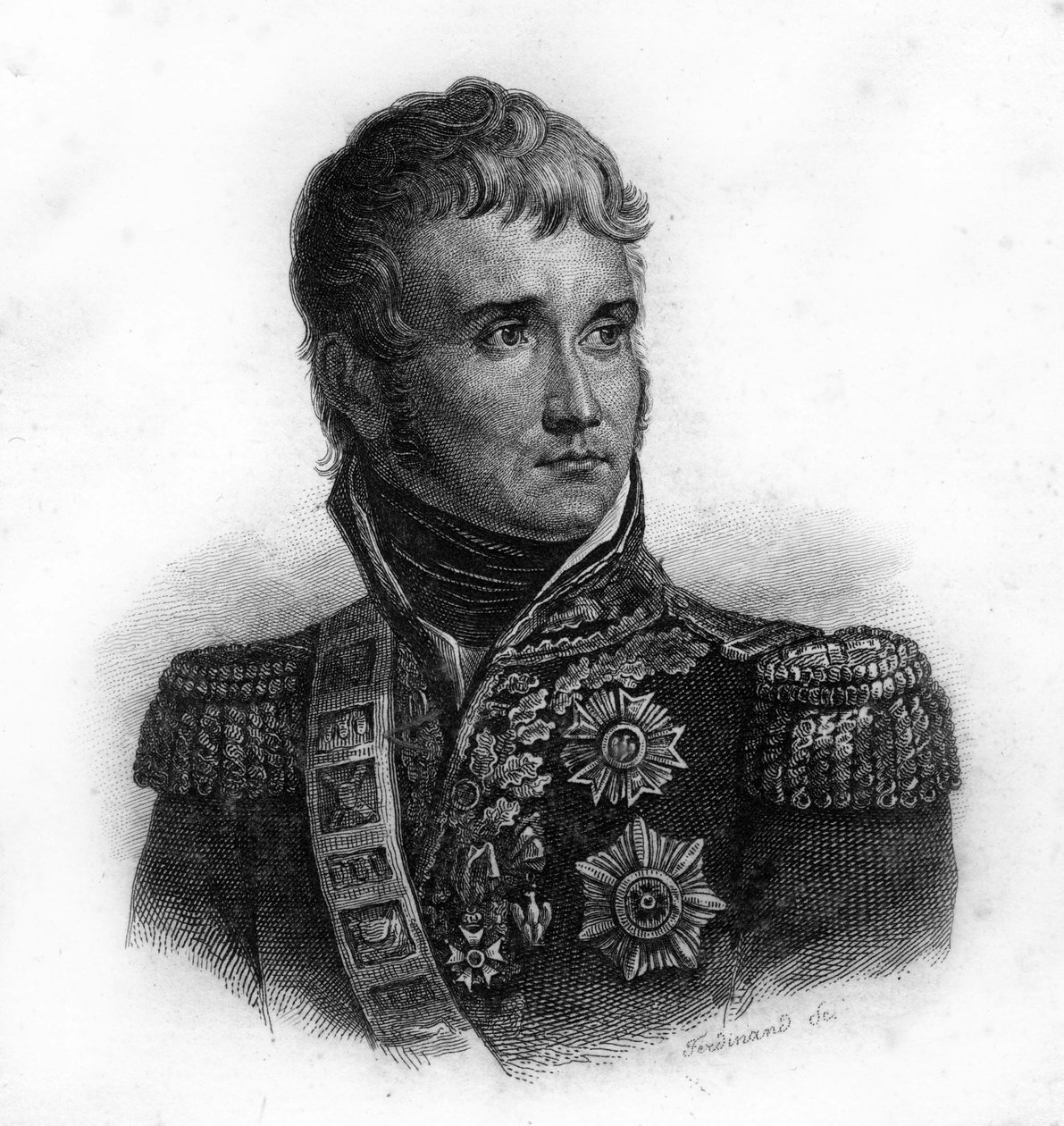 モンテベロ公爵ジャン・ランヌ（1769～1809年）の肖像 フランス元帥 19世紀のエングレービング 作： 無名の画家