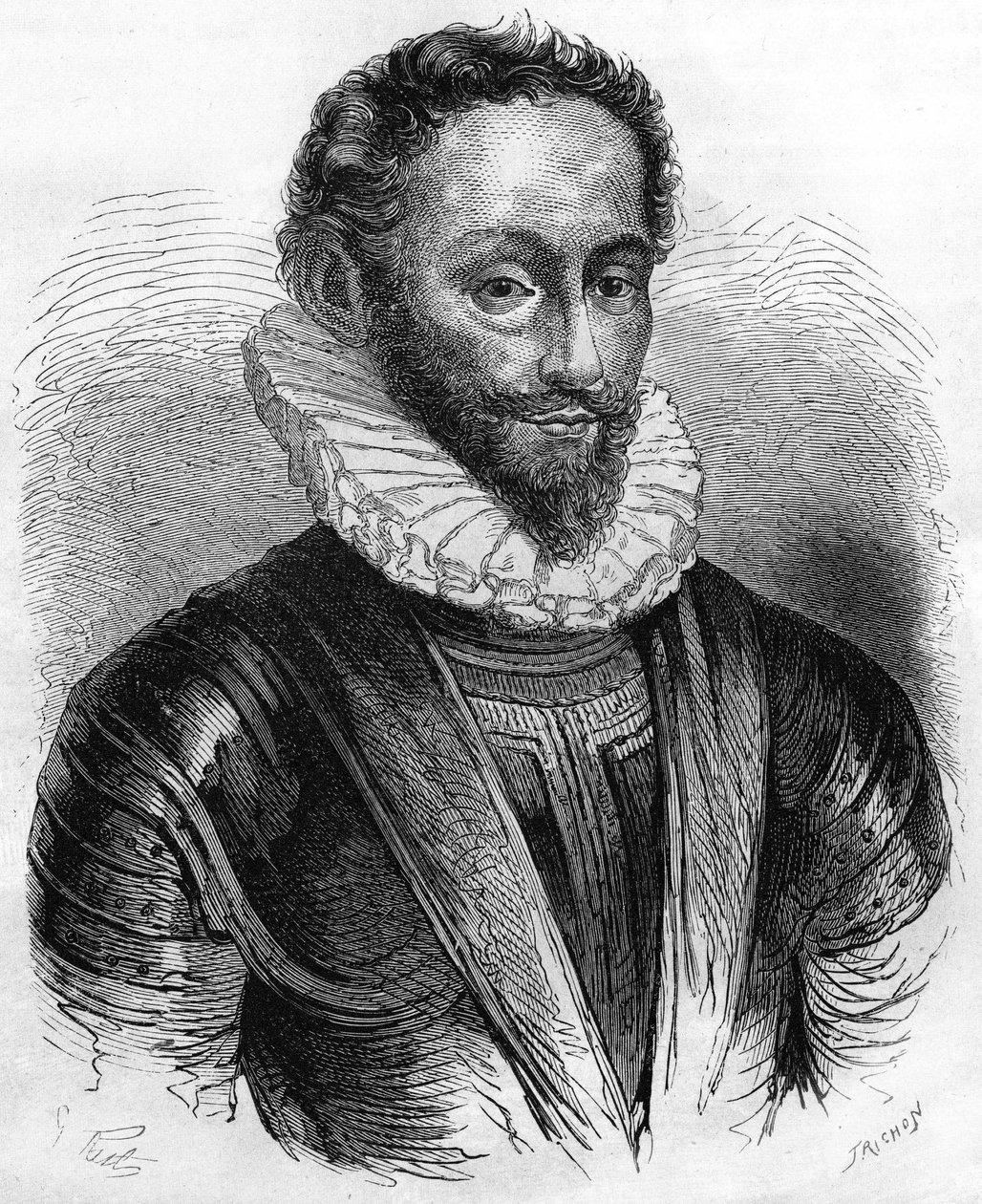 エペルノン公爵、ジャン・ルイ・ド・ノガレ・ド・ヴァレッタ（1554-1642）の肖像。 作： 無名の画家