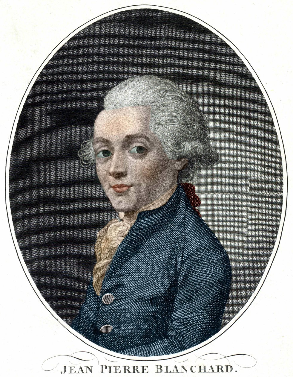 航空技術者のフランス人、ジャン・ピエール・ブランシャール（1709～1853）の肖像 作： 無名の画家