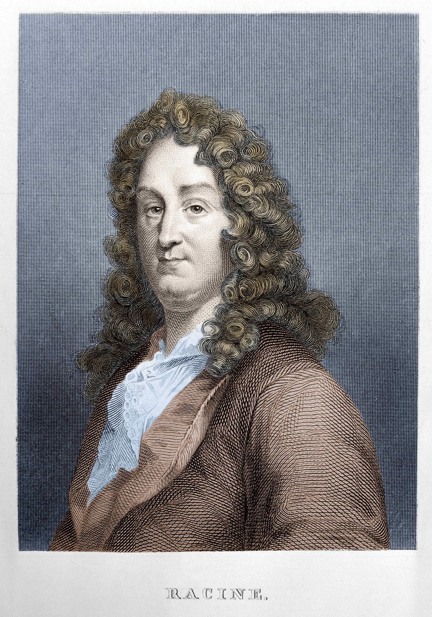 フランスの劇作家、ジャン・ラシーヌ（1639-1699）の肖像。 作： 無名の画家