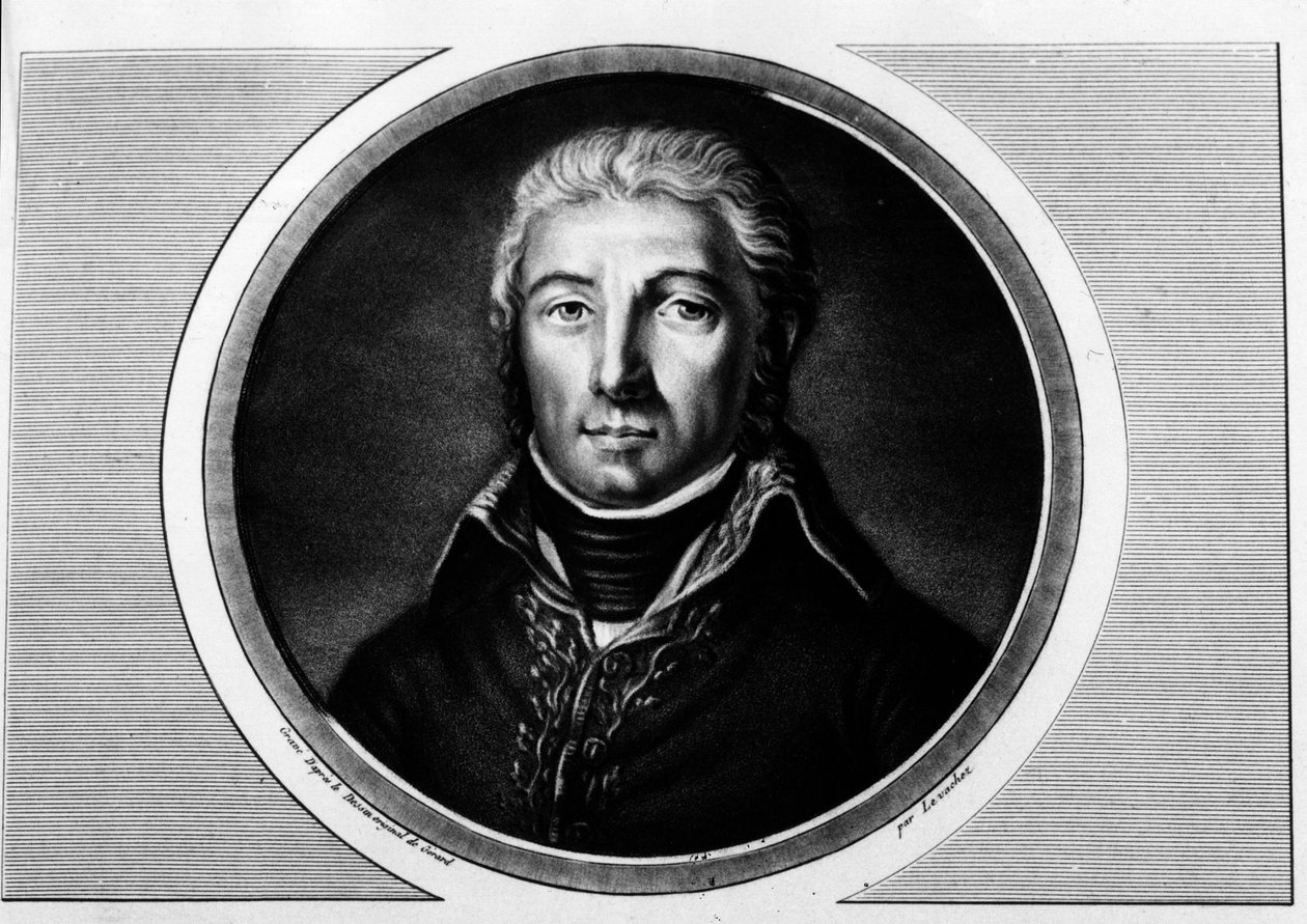 ジャン・ヴィクトール（Jean-Victor）・モロー（1763-1813）ライン軍の将軍の肖像。"フランス革命の歴史的絵画全集（全3巻）"に掲載されたエングレーヴィング。1804. 作： 無名の画家