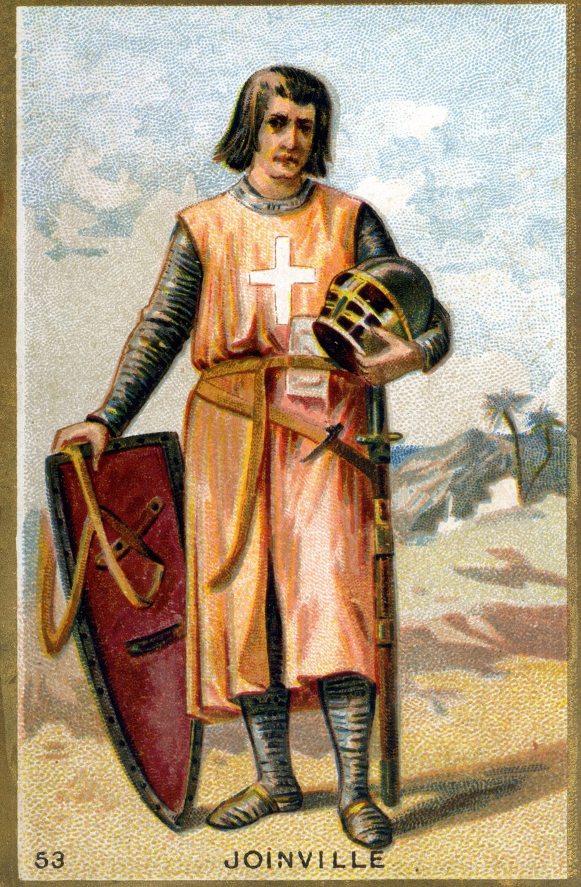 ジャン・ド・ジョインヴィル（1225 - 1317）フランスのコラムニストの肖像。19世紀のクロモリトグラフ。 作： 無名の画家
