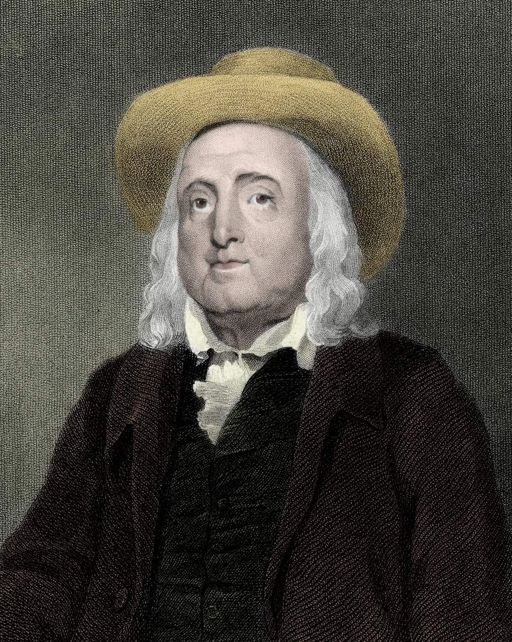 ジェレミー・ベンサム（1748-1832）の肖像。 作： 無名の画家