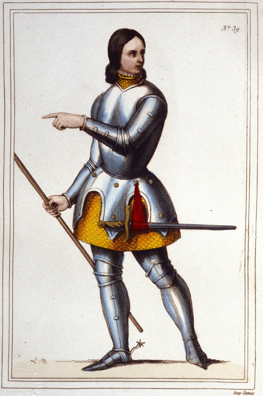ジョーン・オブ・アーク（1412-1431）の肖像、フランスのヒロインのエングレービング（1830年 作： 無名の画家