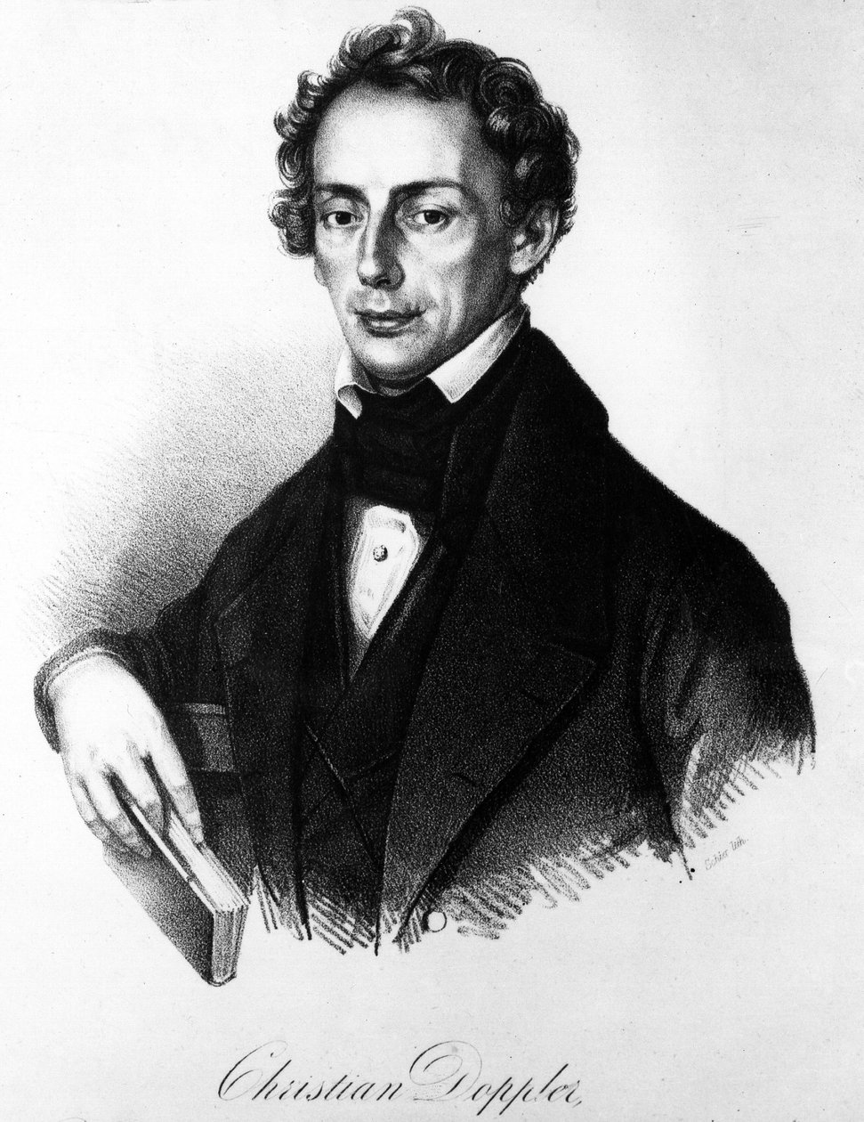 オーストリアの物理学者、ヨハン・クリスチャン・ドップラー（1803-1853）の肖像。 作： 無名の画家