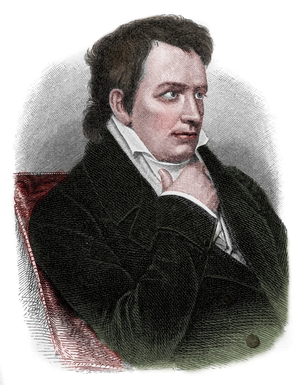 ドイツの詩人、翻訳家、出版者、小説家、ロマン派の批評家であるJohann Ludwig Tieck（1773-1853）の肖像。 作： 無名の画家
