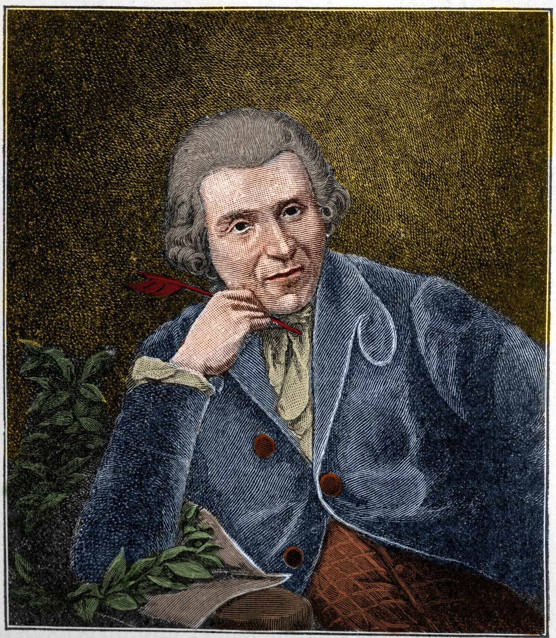 Johann Wilhelm Ludwig Gleim (1719-1803) ドイツの詩人の肖像。 作： 無名の画家