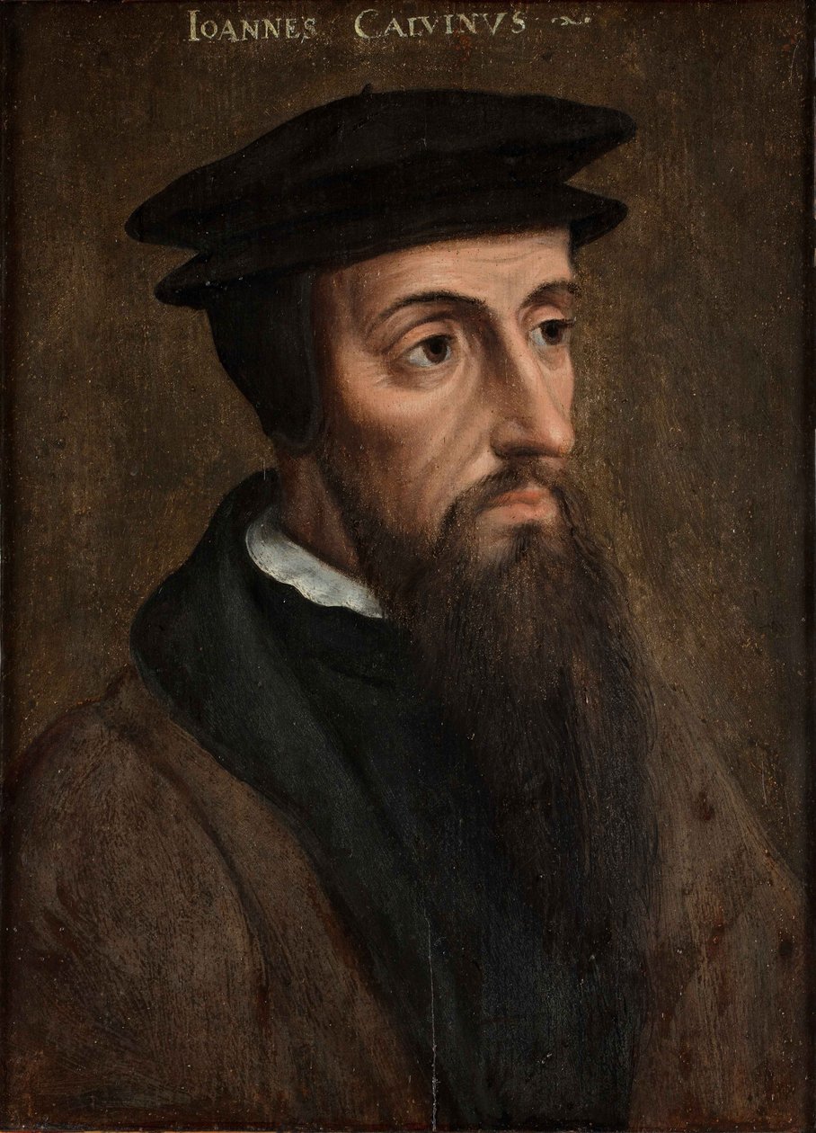 ジョン・カルヴァン（1509-1564）の肖像 1550年頃（油彩・パネル） 作： 無名の画家