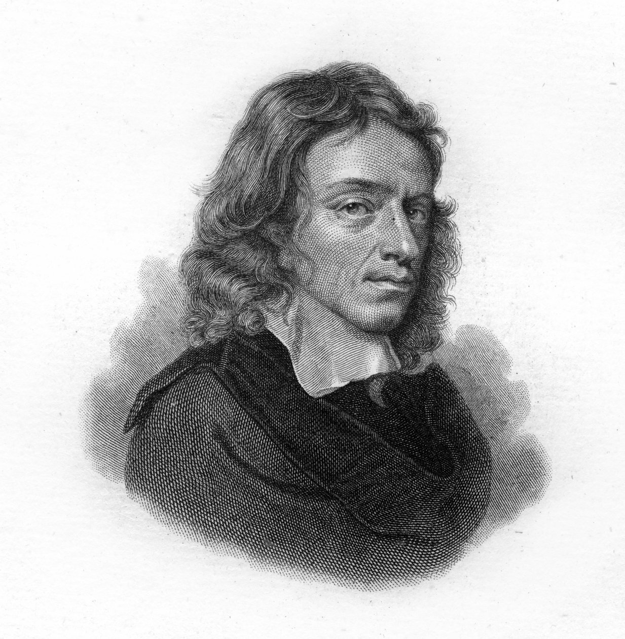 ジョン・ミルトンの肖像（イギリスの詩人・エッセイスト、1608年～1674年 作： 無名の画家