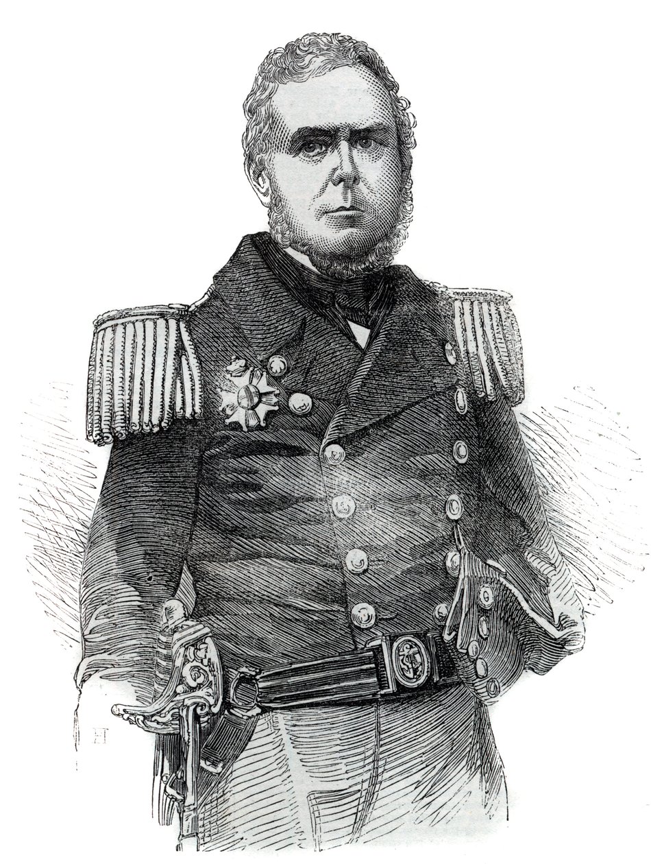 ジョン・パスコー・グレンフェル（1800-1869）海軍士官、ブラジル帝国の外交官の肖像 - エングレーヴィング 1852年 作： 無名の画家