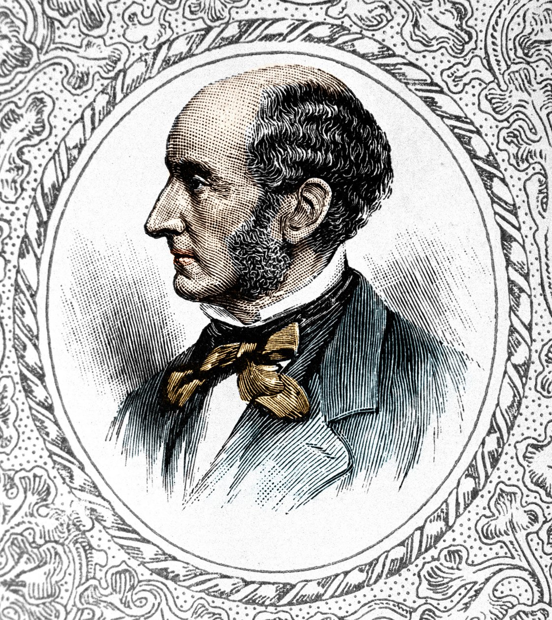 ジョン・スチュアート・ミルの肖像。イギリスの哲学者・経済学者 1806年～1873年 作： 無名の画家