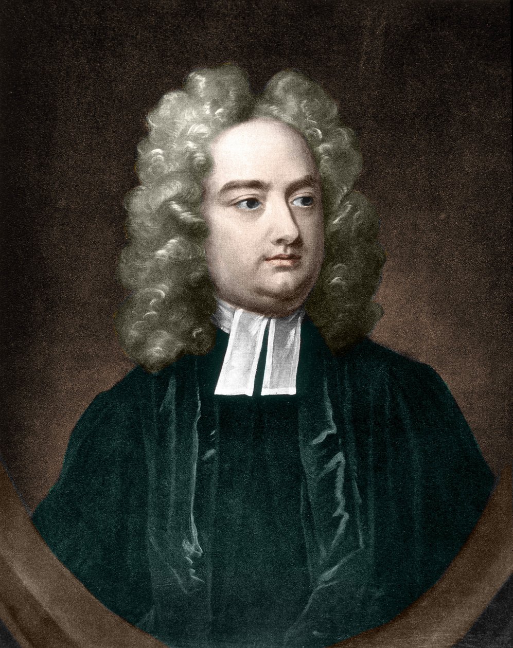 ジョナサン・スウィフトの肖像。アイルランドの作家（1667年～1745年）。 作： 無名の画家