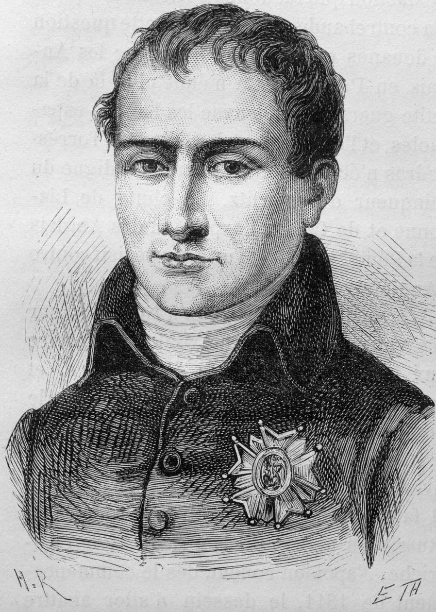 ジョセフ・ボナパルト（1768〜1844）の肖像。19世紀末、H.Martinの「Histoire de France」に掲載された版画。 作： 無名の画家