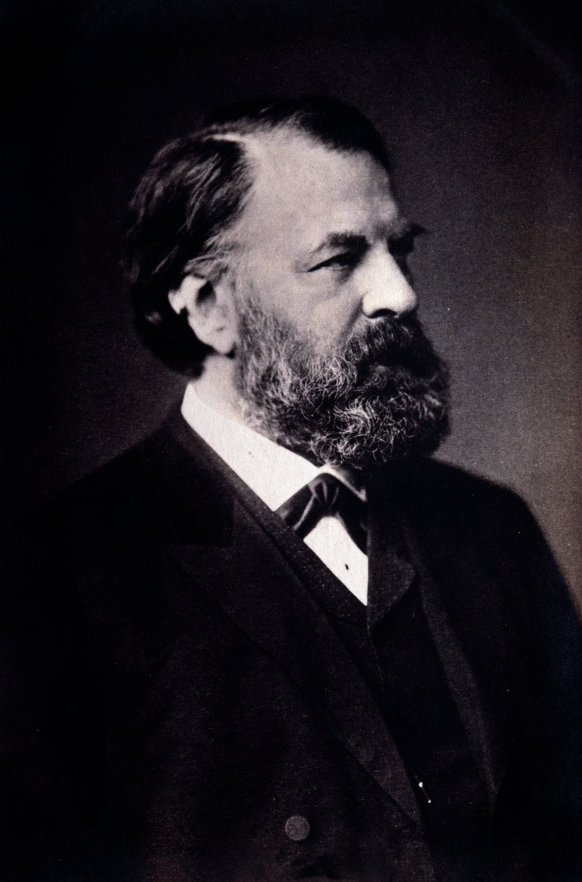ヨーゼフ・ヨアヒム（1831-1907） ハンガリーのヴァイオリニスト、作曲家、演出家の肖像 Photograph.ミラノ、Biblioteca del conservatorio 作： 無名の画家