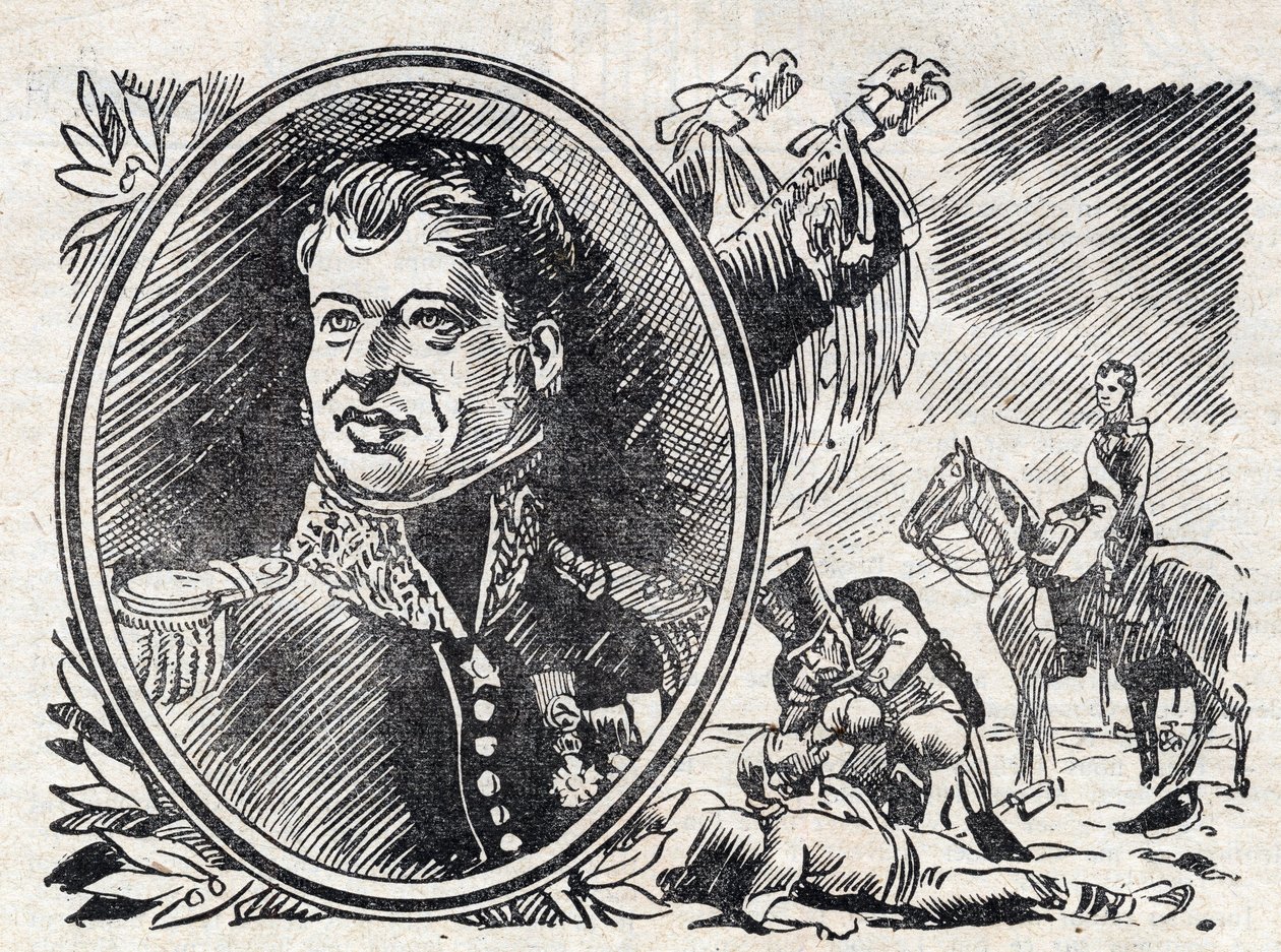 ヴィクトル・ユーゴーの父、フランスの将軍ジョゼフ・レオポルド・シギスベール・ユーゴーの肖像。1928年より。 作： 無名の画家