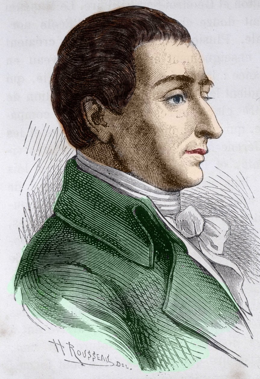 フランスの数学者、ジョセフ・ルイ・ド・ラグランジュ（1736-1813）の肖像。 作： 無名の画家