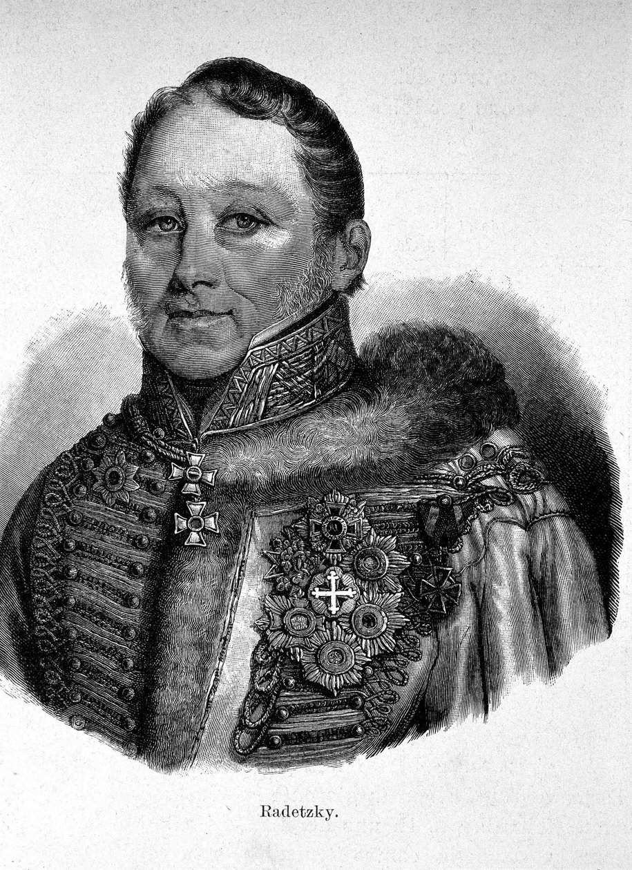 フォン・ラデツ伯爵ヨーゼフ・ラデツキー（1766 - 1858）の肖像。 作： 無名の画家