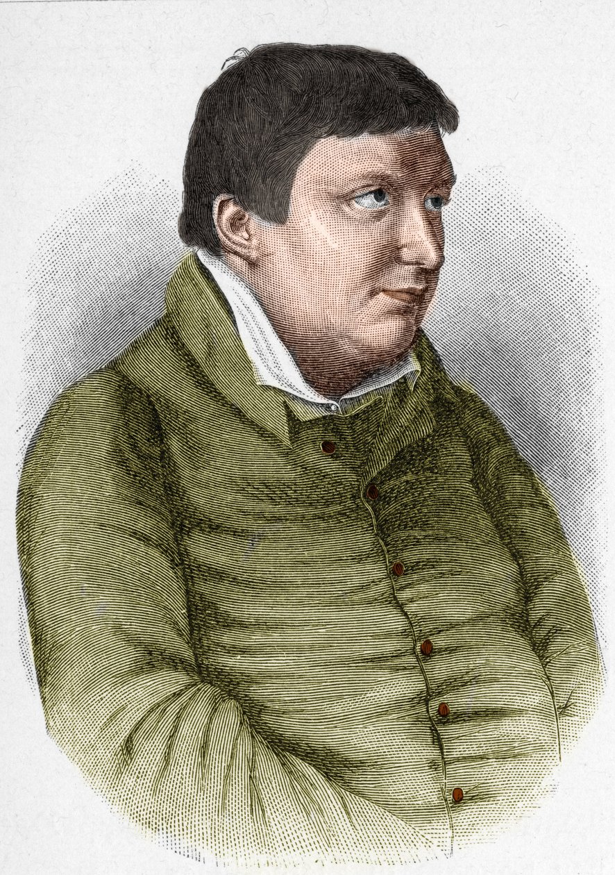 カール・ウィルヘルム・フリードリヒ・フォン・シュレーゲル（1772-1829）の肖像 ロマン派のドイツ人哲学者・評論家・作家 作： 無名の画家
