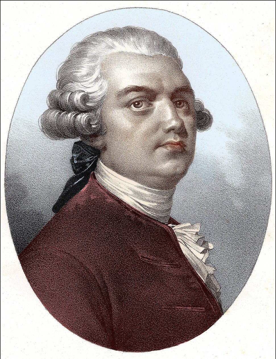 レカインの肖像（アンリ・ルイ・カイン（Henri-Louis Le Cain）（1729-1778））。 作： 無名の画家
