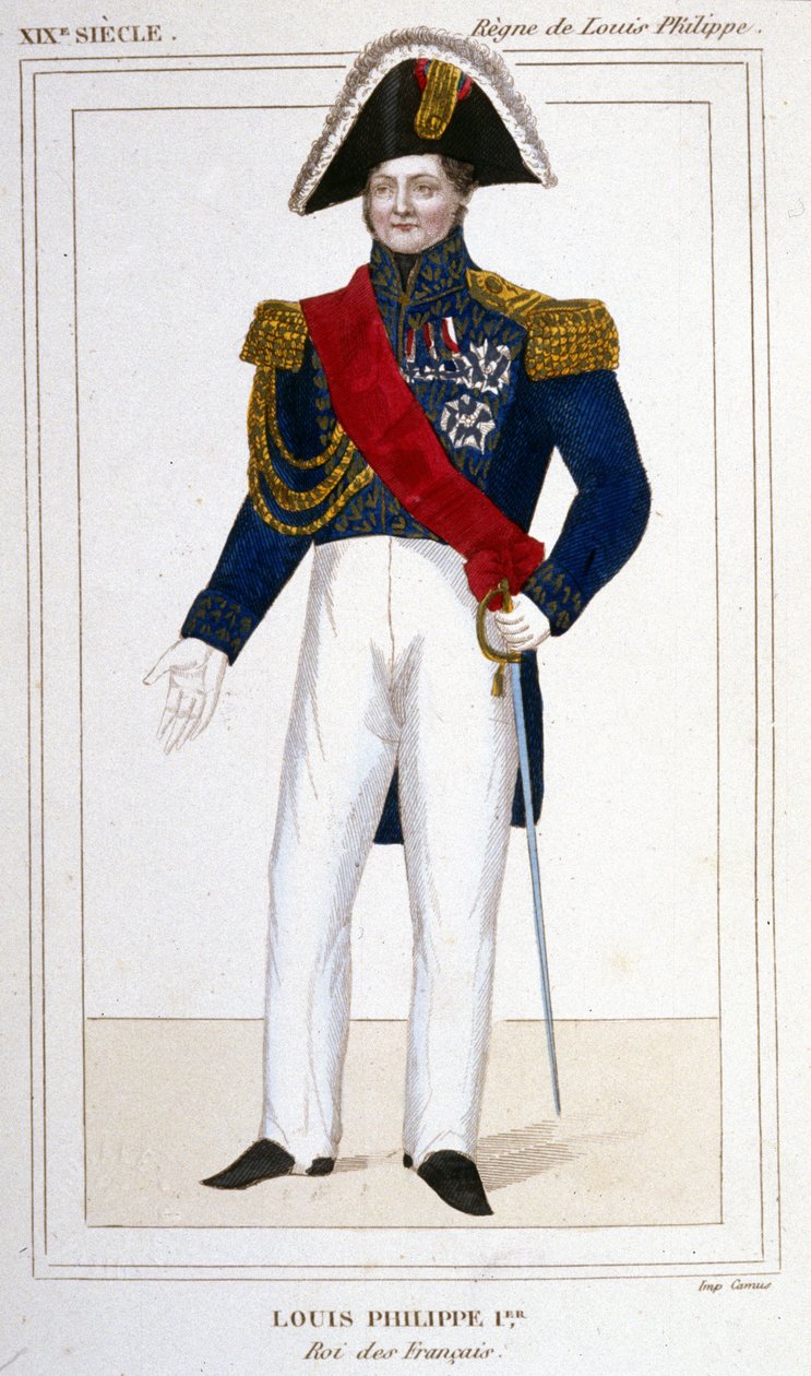 フランス国王ルイ・フィリップ1世（1773～1850）の肖像。 作： 無名の画家