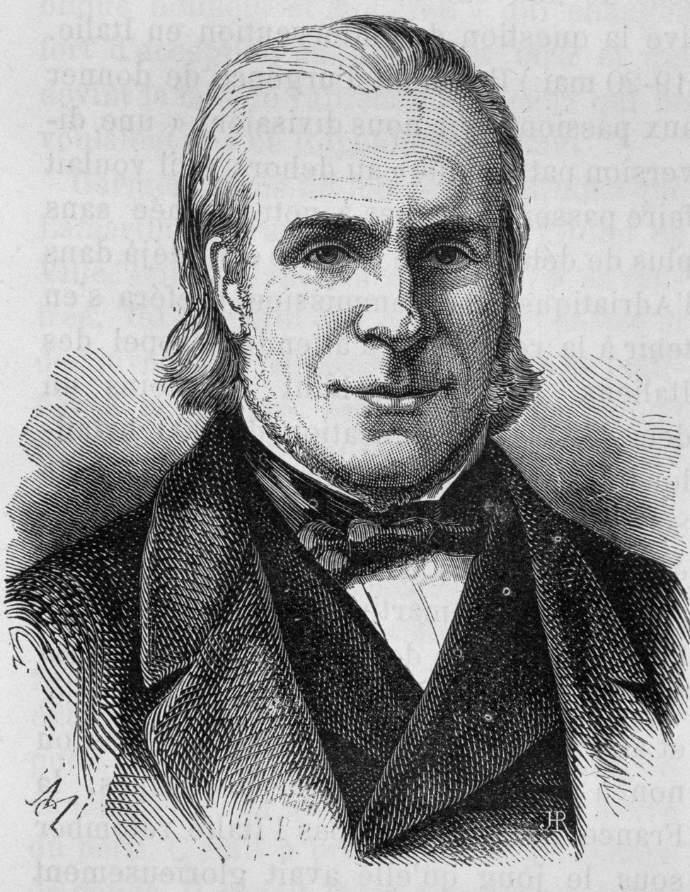 ルイ・アントワーヌ・ガルニエ・パージュ（ガルニエ・パージュ）（1803 - 1878）の肖像。19世紀末、H.Martinの「Histoire de France」に掲載されたエングレーヴィング。 作： 無名の画家