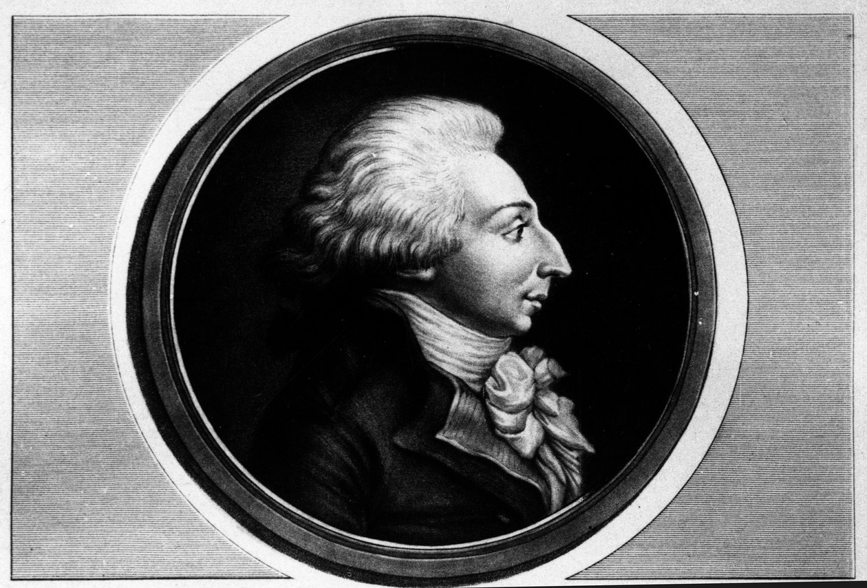 コンヴェンションの代官（1760-1793年）であるサン・ファルジョー（Saint Fargeau）侯爵、ルイ・ミシェル・ルペルティエの肖像。"フランス革命の歴史的絵画全集（全3巻）"に掲載されたエングレーヴィング。1804. 作： 無名の画家