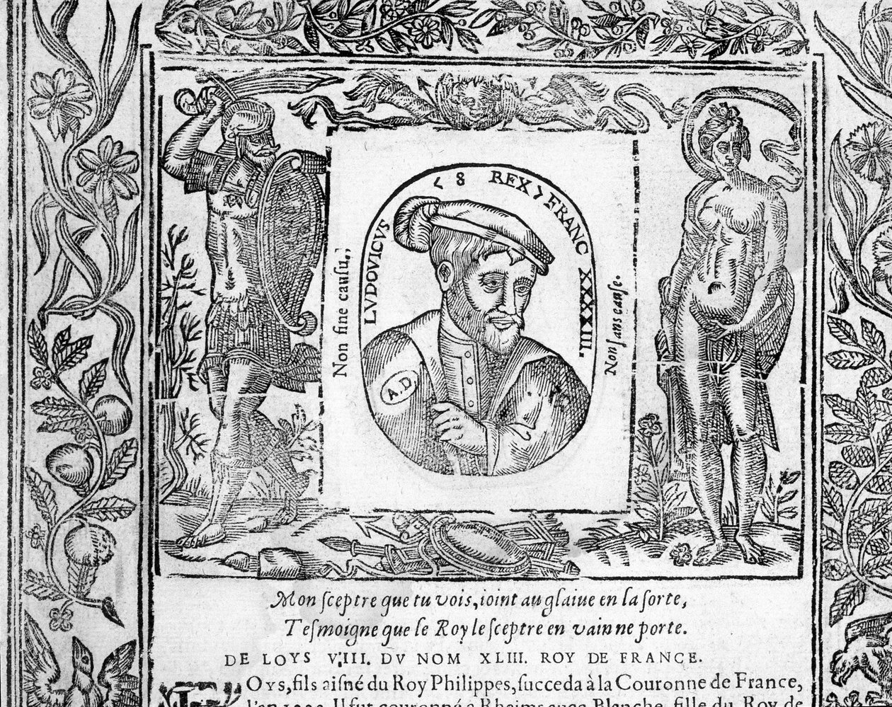 ルイ8世の肖像 1223年から1226年までフランスの獅子王だった。 作： 無名の画家