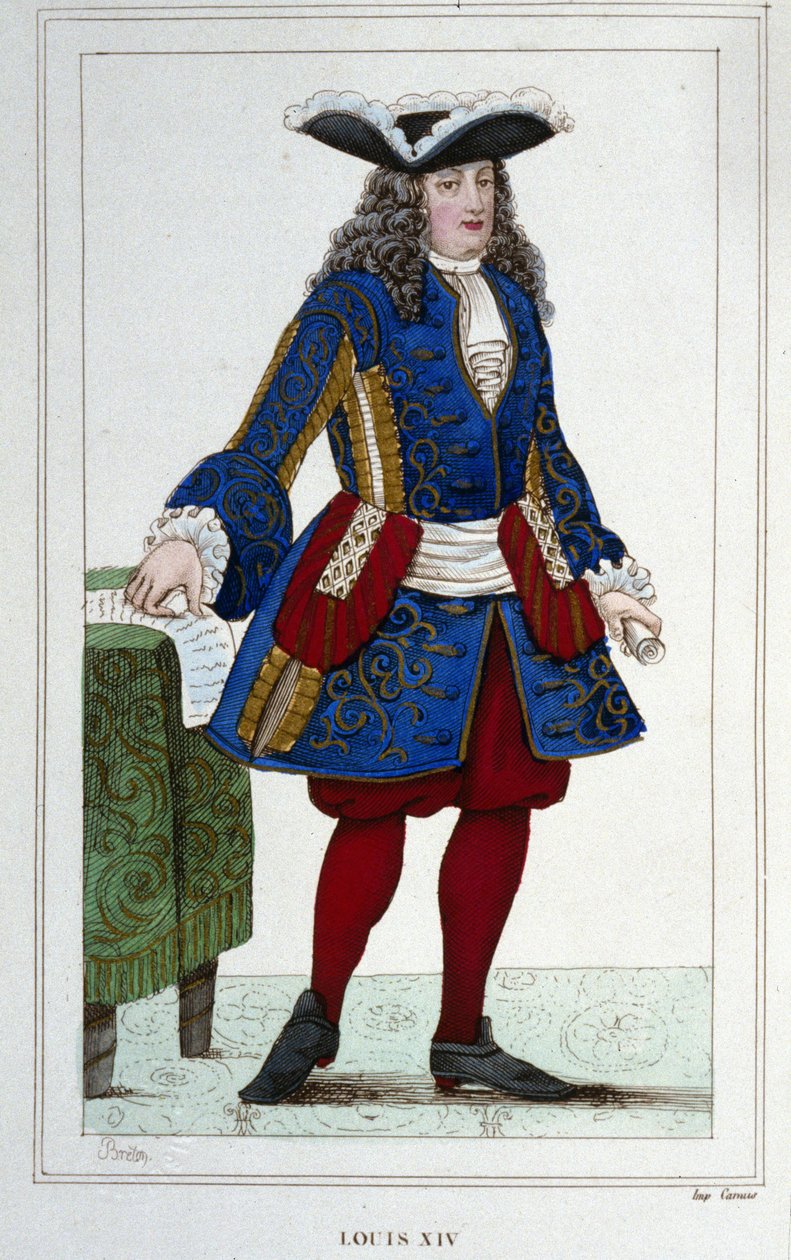 フランス王ルイ14世（1638年～1715年）の肖像。 作： 無名の画家