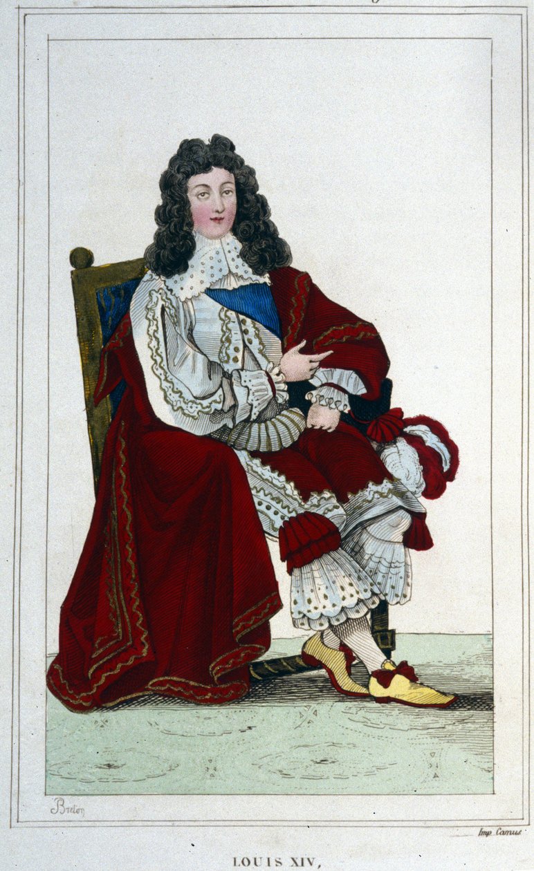 フランス王ルイ14世（1638年～1715年）の肖像。 作： 無名の画家
