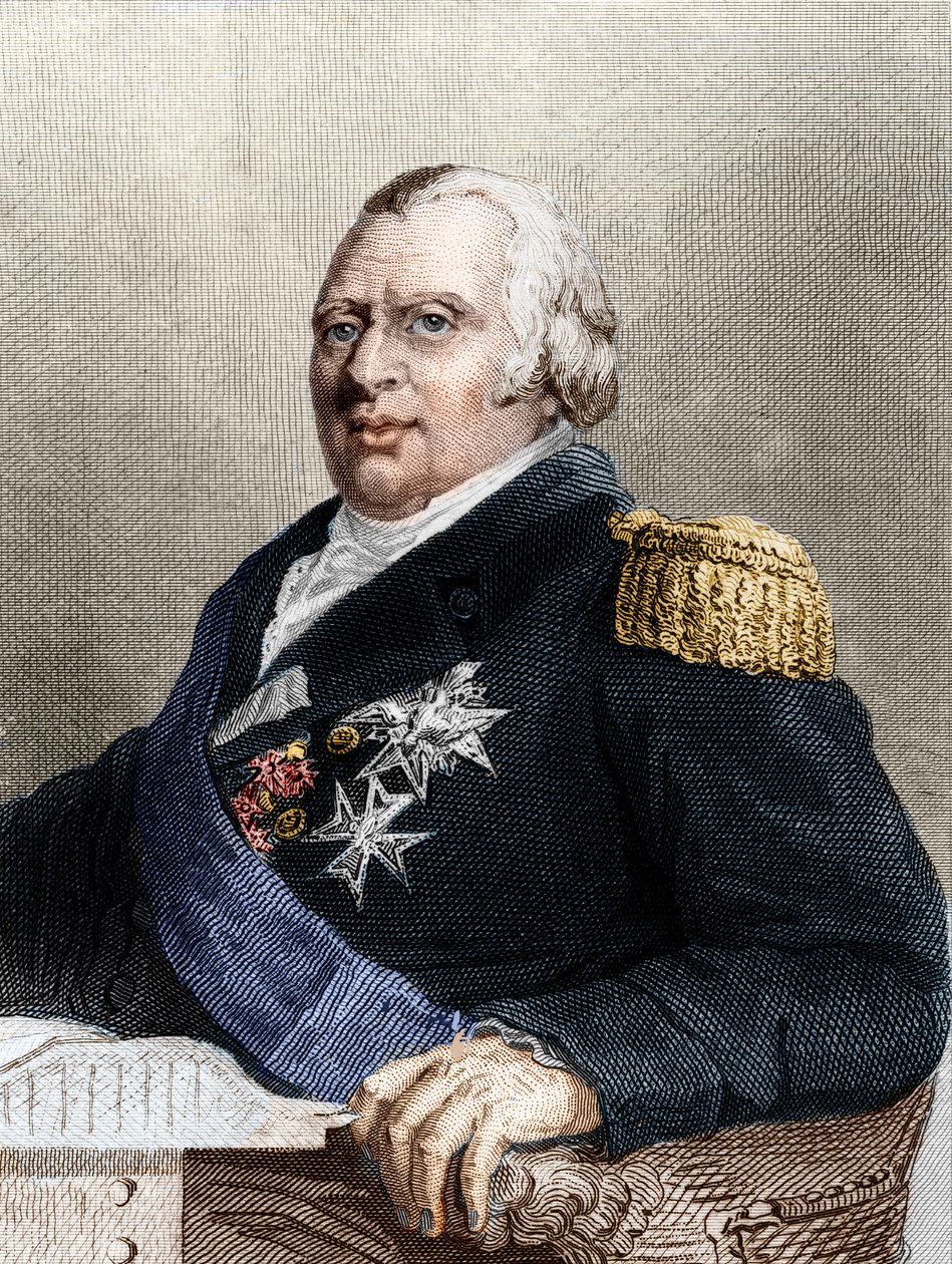 フランス王ルイ18世（1755年～1824年）の肖像