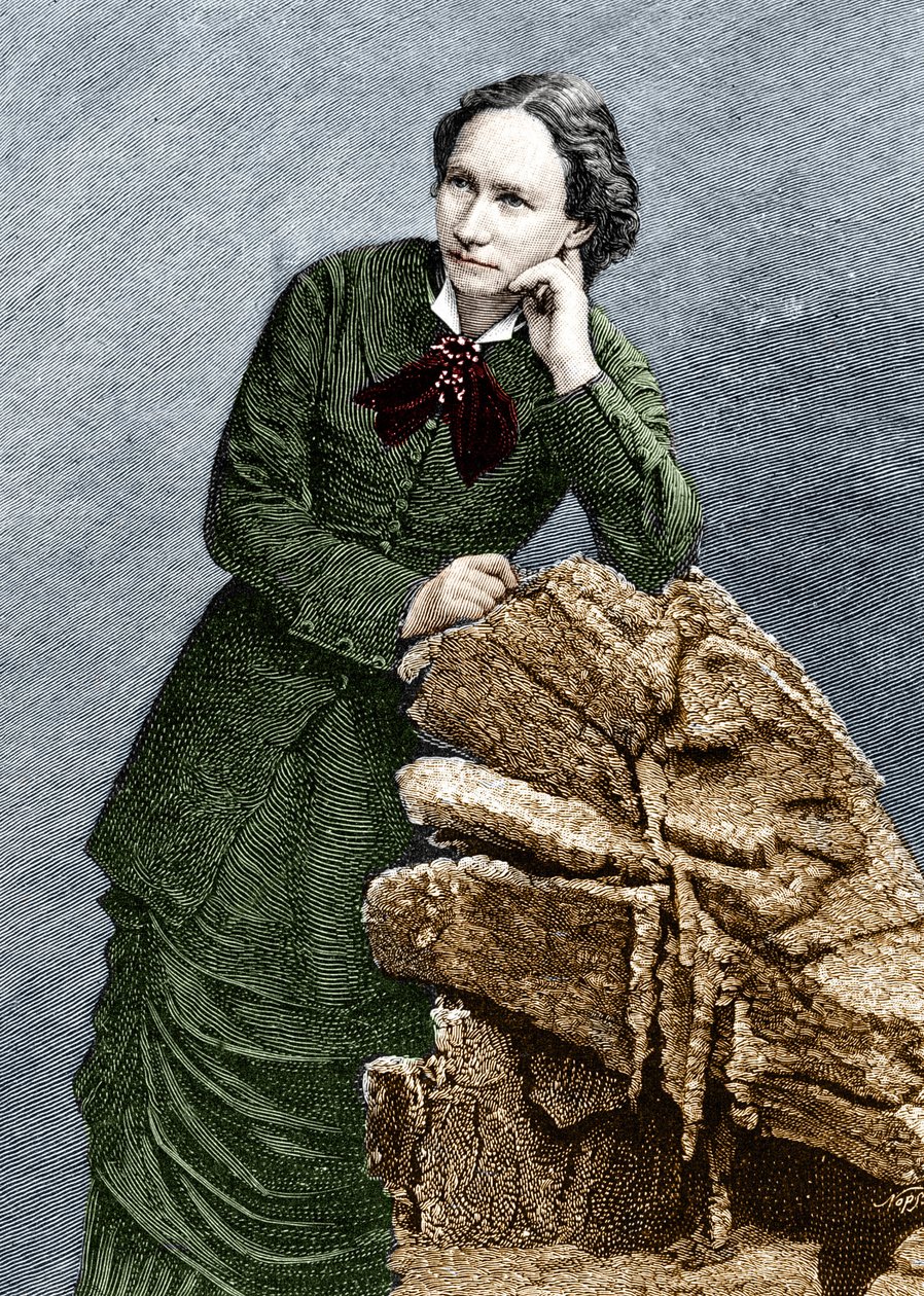 ニューカレドニアのヌメアへの強制送還中のルイーズ・ミシェル（1830 - 1905）の肖像。1873-1880. 作： 無名の画家