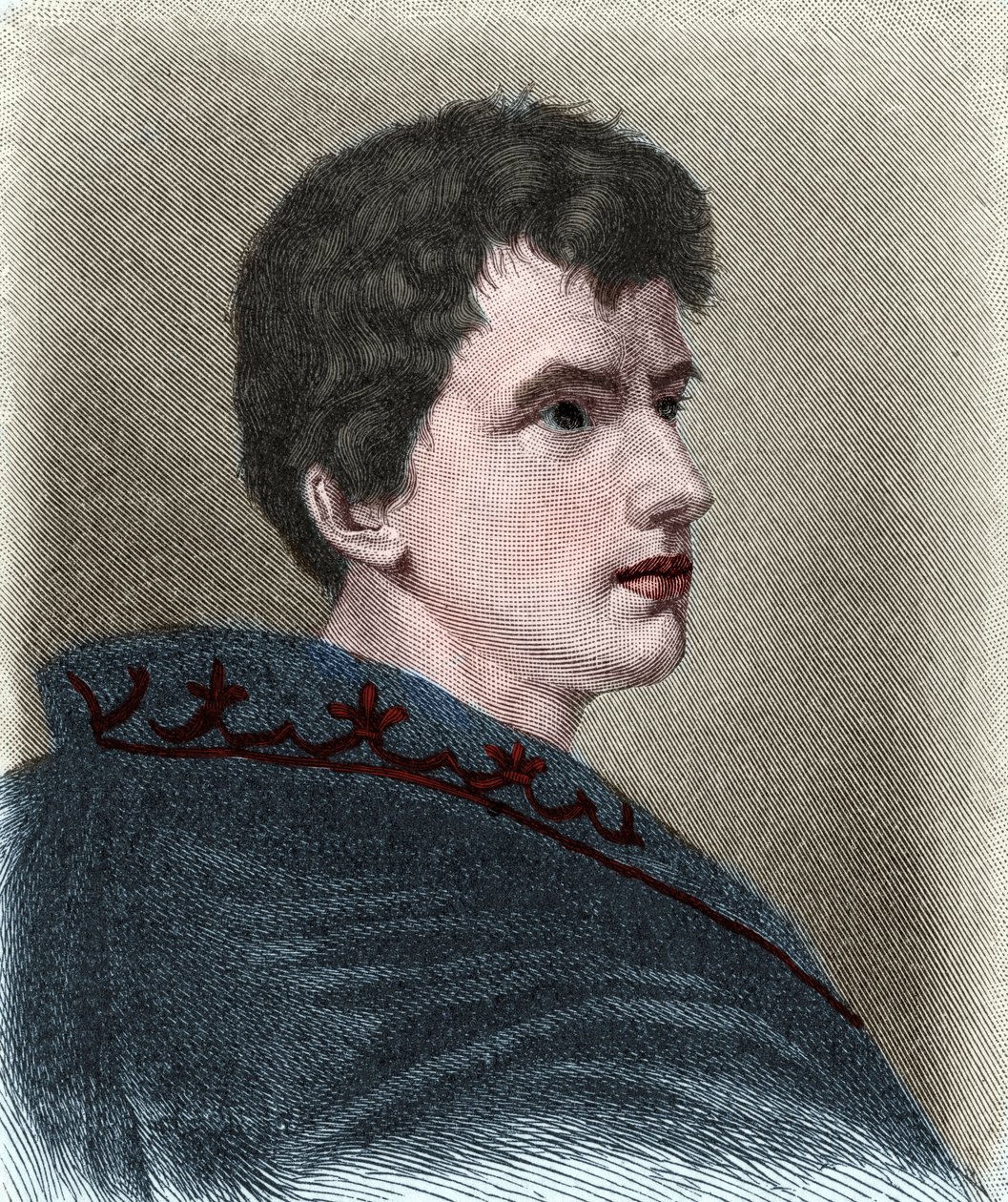 ドイツの小説家、コラムニスト、劇作家、恋愛詩人であるLudwig Joachim von Arnim dit Achim von Arnim (1781-1831)の肖像。 作： 無名の画家