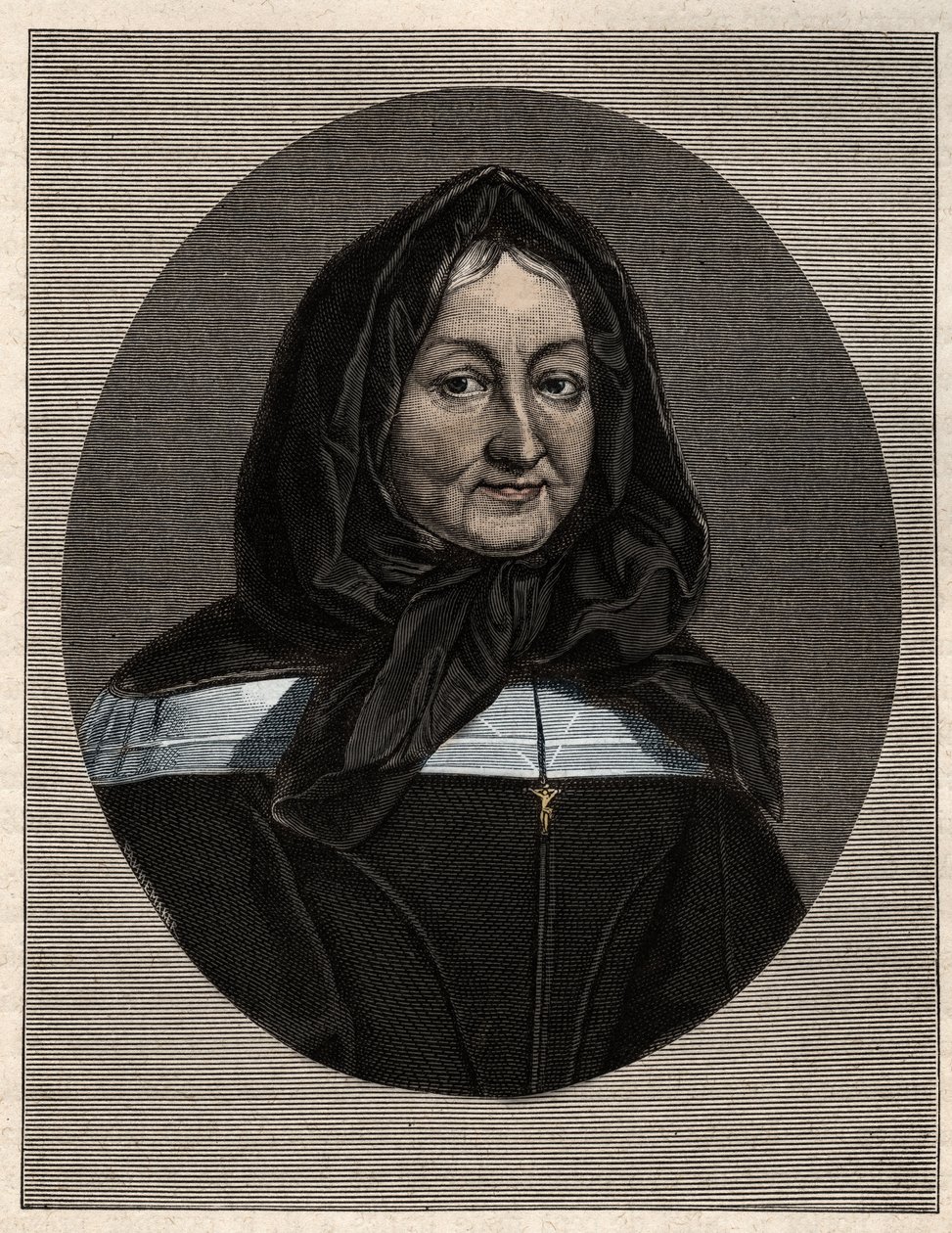 ミラミオン夫人マリー・ド・ルベル（1629-96）の肖像 聖家族の娘たちの創設者 作： 無名の画家