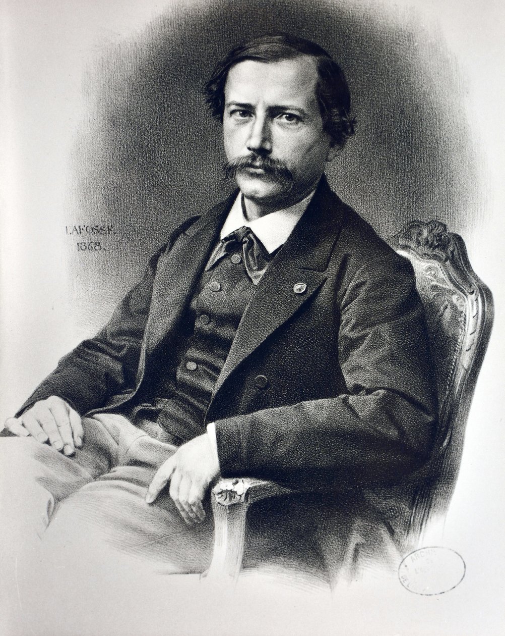 フランスの化学者Marcellin Berthelot (1827-1907)の肖像。 作： 無名の画家