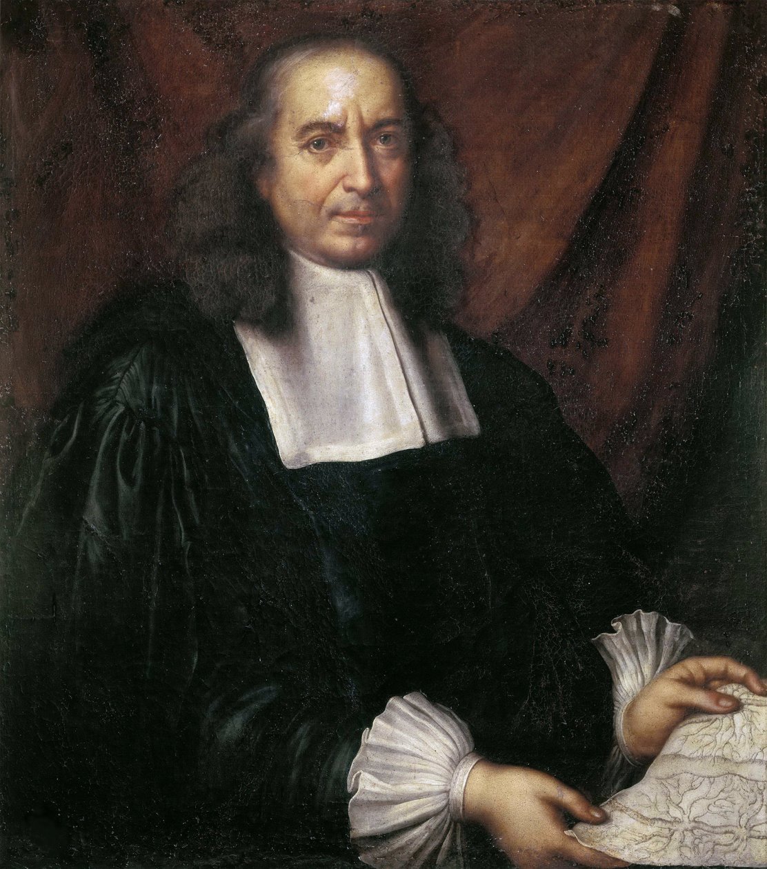 マルチェロ・マルピーギ（1628-1694）の肖像。油彩・キャンバス、サイズ：85x72。ローマ、ボルゲーゼ美術館（Galleria Borghese 作： 無名の画家