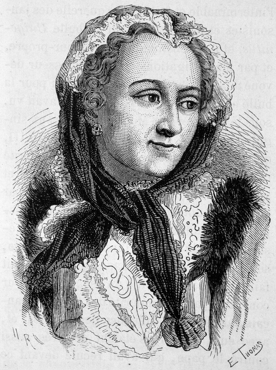 マリー・レシチンスカ（1703 - 1768）の肖像。19世紀末、H.Martinの「Histoire de France」に掲載された版画。 作： 無名の画家