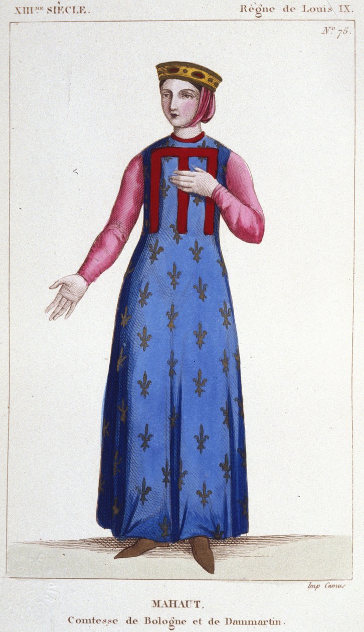 Mathilde de Dammartin (ca. 1202-1259) or Mahaut, Countess of Boulogne and Dammartin (Mathilde II) and d