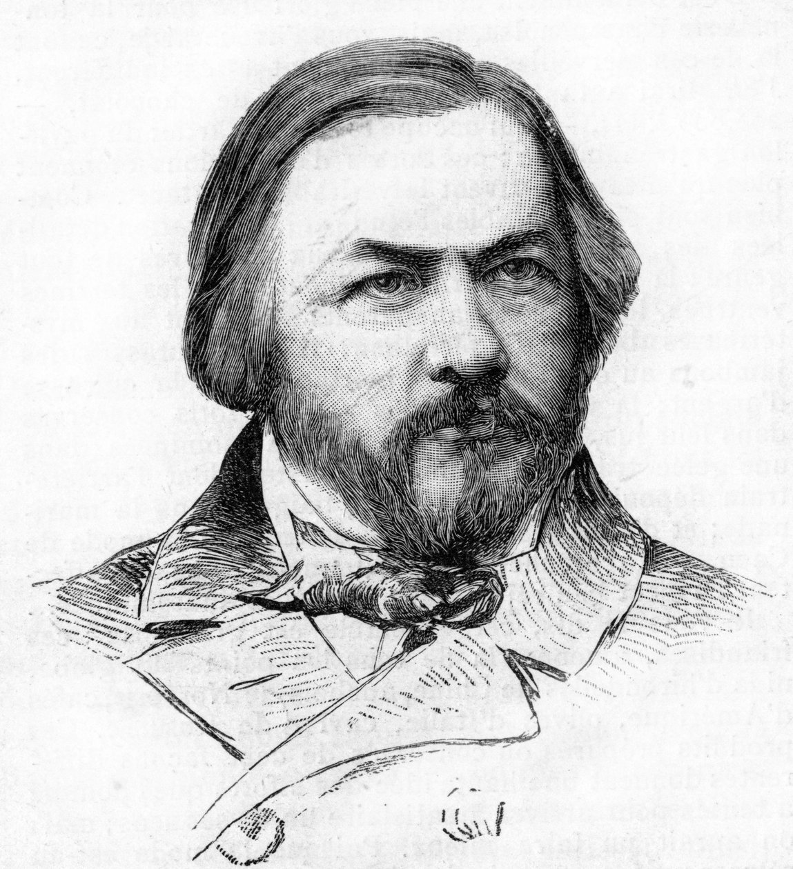 ロシアの作曲家、ミハイル・グリンカ（1804 - 1857）の肖像。 作： 無名の画家