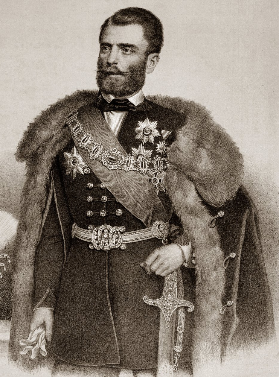 ミシェル3世オブレノヴィッチ1823-1868年セルビア皇太子の肖像 - Mihailo Obrenovic III Prince of Serbia 作： 無名の画家