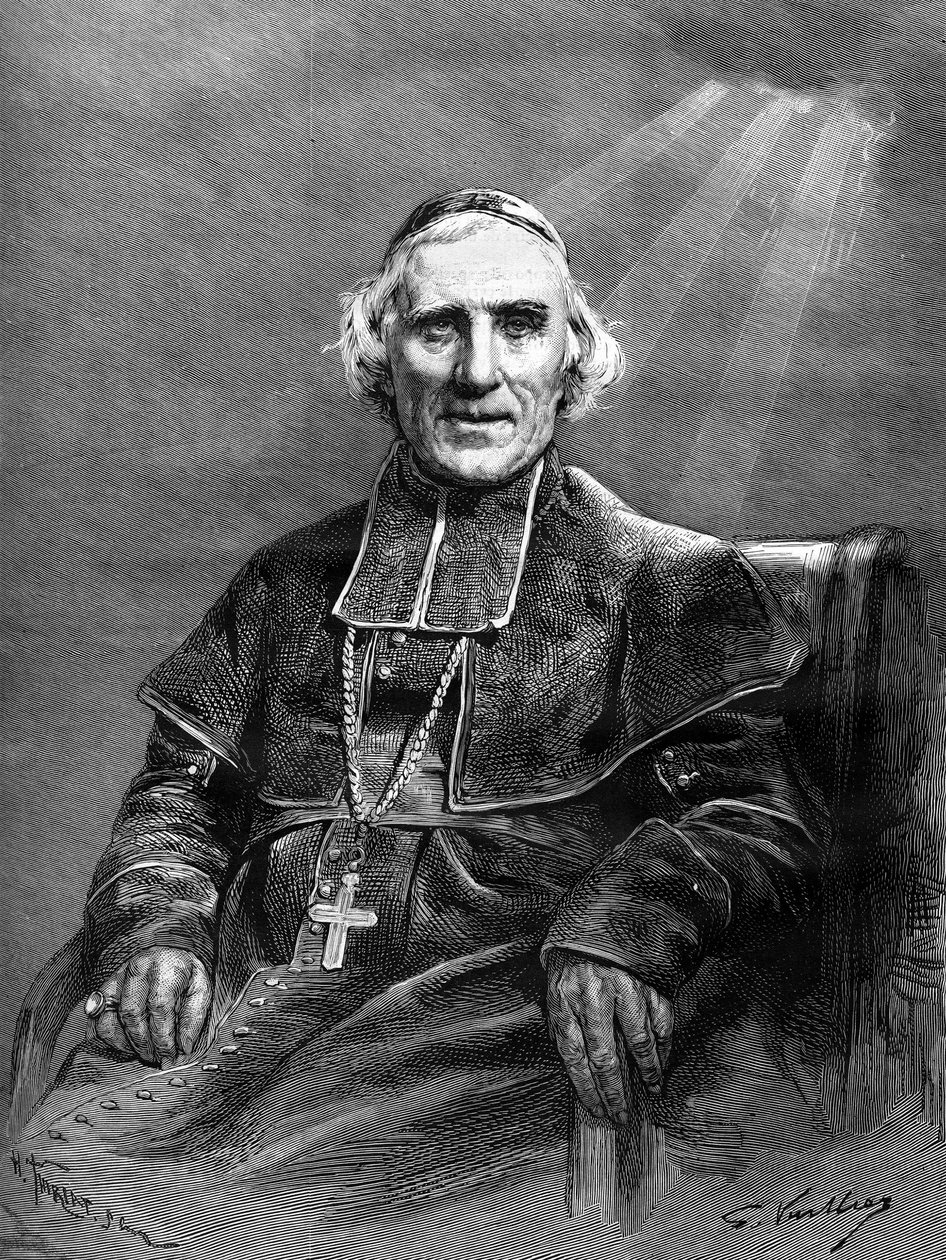 モンシニョールの肖像。ジョセフ・イポリット・ギベール（1802-1886）。 作： 無名の画家