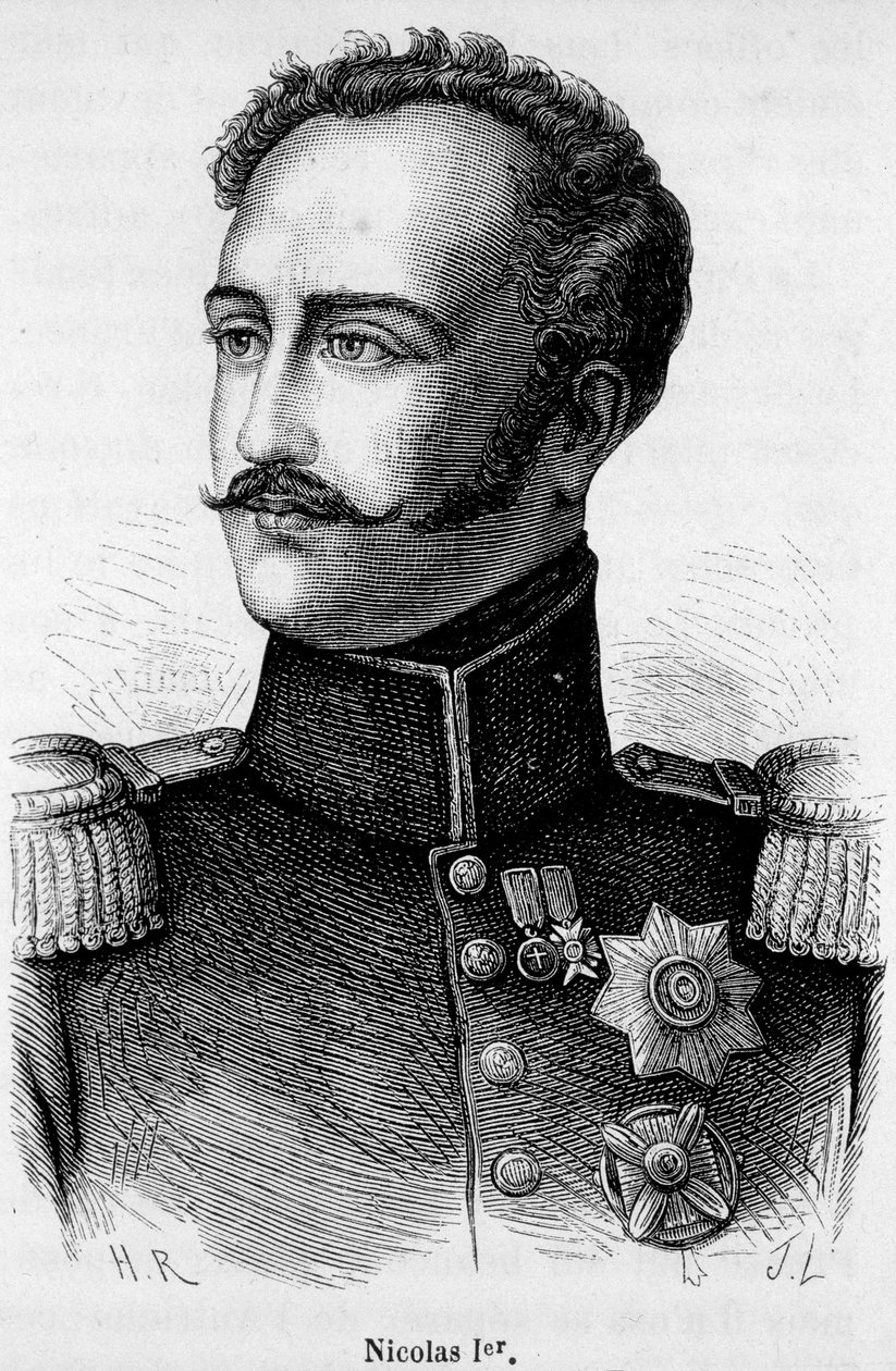 ロシア皇帝ニコライ1世（1796〜1855年）の肖像 作： 無名の画家