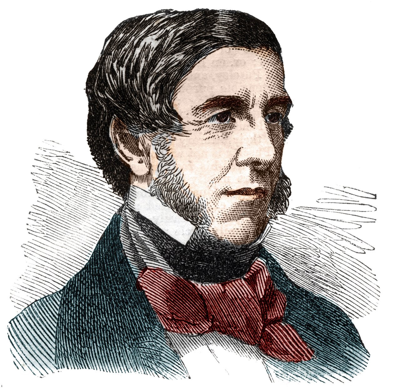アメリカの作家、医師、エッセイスト、詩人であるオリバー・ウェンデル・ホームズ（1809-1894）の肖像。 作： 無名の画家