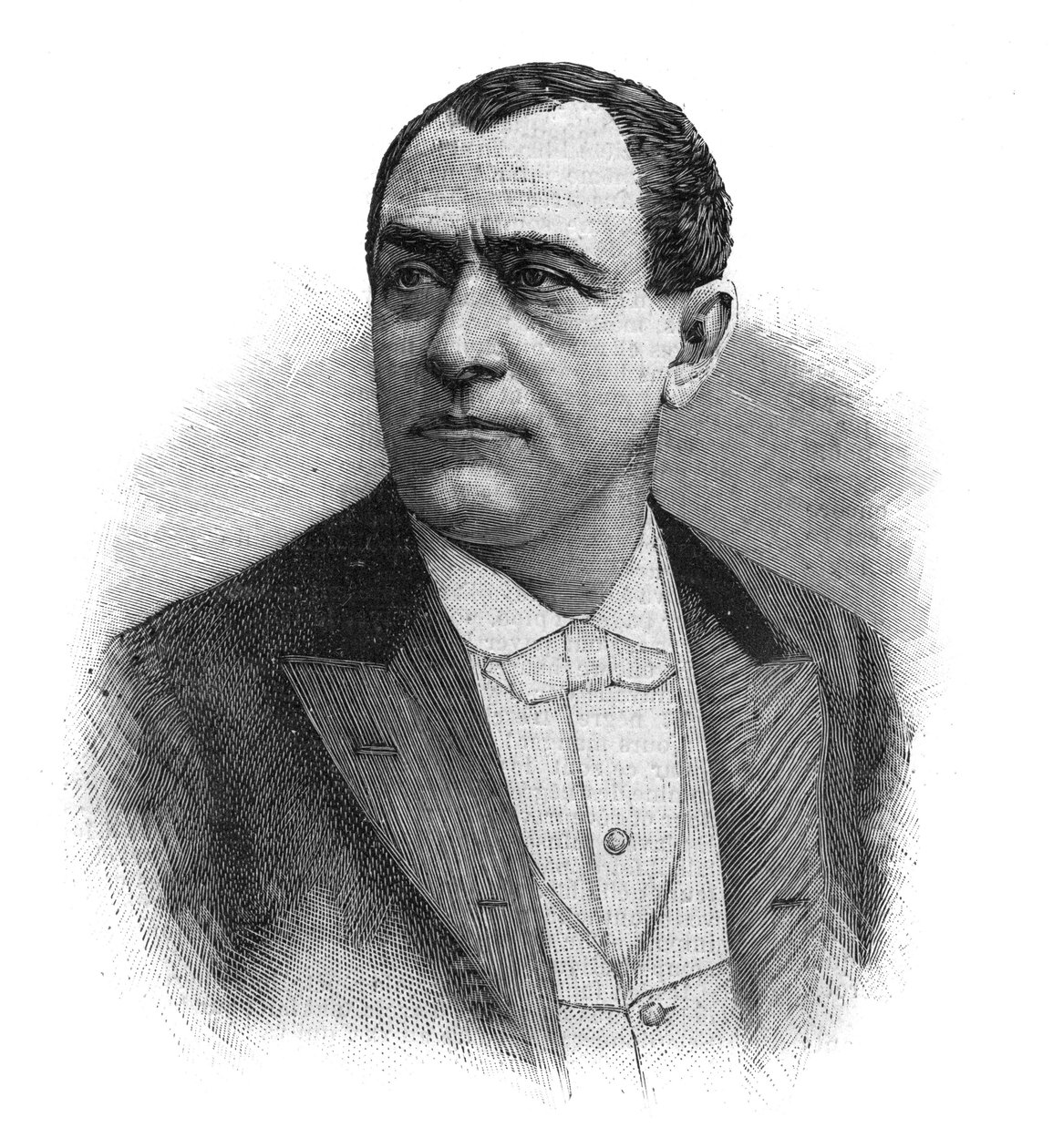 ポーラス（ジャン・ポール（Jean-Paul）・ハバンス）の肖像 フランスの歌手（1845～1908年） - 19世紀末のエングレービング 作： 無名の画家