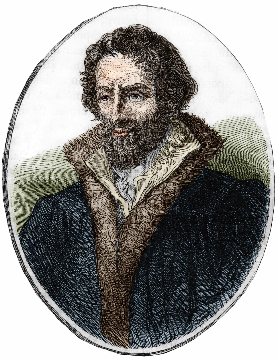 ドイツの宗教改革者、フィリップ・メランヒトン（メランション）（1497 - 1560）の肖像。19世紀のエングレーヴィング 作： 無名の画家